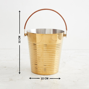 <b>Gold</b> Plated Multifunctional <b>Ice</b> <b>Bucket</b> For Bars And Parties With Customized Color And Sizes - Product Image 2