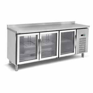 Stainless Steel Bottom <b>Freezer</b> <b>Refrigerator</b> Commercial Refrigeration Cabinet Buffet Cooler for Restaurant Kitchen - Product Image 5