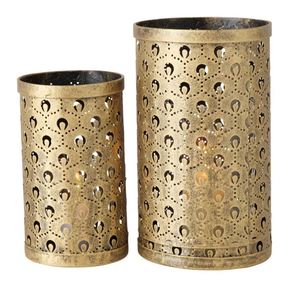 Elegante portavelas de hierro para mesa, para velas de té, para interiores y exteriores, para decoración de hogar, hotel, oficina, bodas y fiestas. - Product Image 1