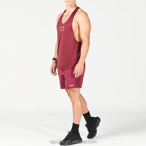 Wholesale Men's Sporty Gym Tank Tops Custom Design Y-<b>Back</b> Vest Fitness Wear Stringer Running Singlet Plus Size Breathable Cotton - Product Image 4