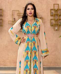 ชุดแม็กซี่แขนยาวสไตล์มุสลิมแบบดั้งเดิมสวมใส่ได้ทุกวันปักสีตามสั่ง - Product Image 2