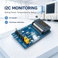 Papan Uji Daya QSFP28 untuk Ruang Burn-In Transceiver dengan Antarmuka I2C SDA SCL, Catu Daya 3.3V untuk Sistem Rak Aging