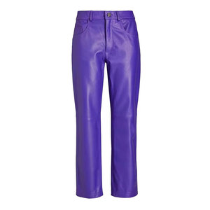 Pantalons en cuir pour femmes, taille mi-haute, coupe slim, mode streetwear, pantalons en cuir pour femmes pour l'hiver - Product Image 1