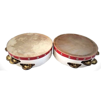 Hot Selling Price Various Colors Adjustable Wooden Tambourine Musical Instruments for Music Tambourine