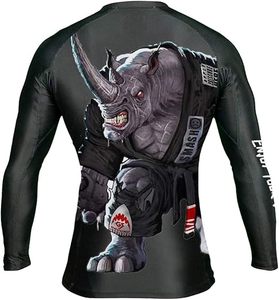 Haute qualité sur mesure à manches courtes Compression Fitness Gym chemises personnalisé sublimé BJJ Rashguard chemises hommes MMA Rash Guard - Product Image 1