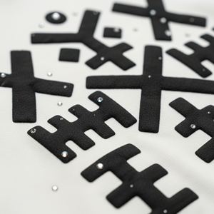 Sweat à capuche pour femme, poids lourd, hiver, 500 g/m², polaire en coton, imprimé 3D en relief, strass, crop top, pull, streetwear - Product Image 4