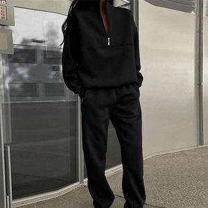 2024 ผู้หญิงวอร์มกรดล้างโพลีเอสเตอร์คุณภาพสูงOversize Hoodieและกางเกงผู้ผลิตCUSTOMวอร์มสําหรับผู้หญิง - Product Image 5