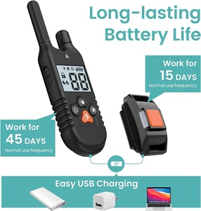 Venta al por mayor Collar de entrenamiento para perros con control remoto Collar de entrenamiento eléctrico recargable de ultra larga distancia para perros - Product Image 4