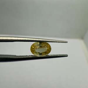 ไพลินสีเหลืองอุ่นตามธรรมชาติอัญมณีทรงไข่1.00ct หลวมสำหรับทำเครื่องประดับผลิตจากศรีลังกา - Product Image 5