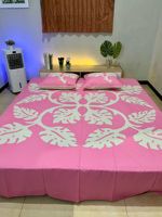 Top qualité hawaïen rose couleur imprimé literie reine drap de lit housse de couette lavage à l'eau froide pur coton couette pour chambre