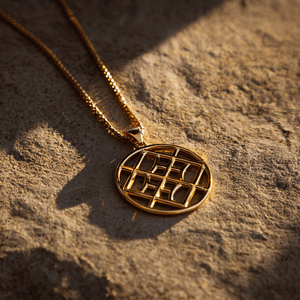 Bijoux géométriques collier pendentif mode bijoux en laiton personnalisés en gros - Product Image 2