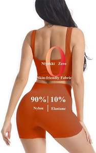 Ensembles d'entraînement deux pièces pour femmes personnalisés hauts et leggings respirants sans couture tenues de yoga de couleur unie avec marque privée - Product Image 2