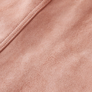 Custom <b>Square</b> Collar 2 Front Patch <b>Pockets</b> <b>Pink</b> Sheep Skin Suede Waterproof Breathable High Street Style Trucker Jacket for Men - Product Image 6