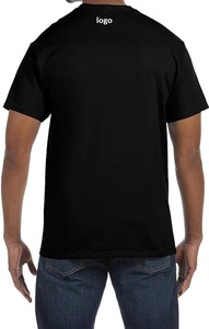 T-shirt à manches courtes unisexe de haute qualité broderie logo personnalisé T-shirt blanc lourd col rond T-shirt disponible tailles personnalisées - Product Image 2