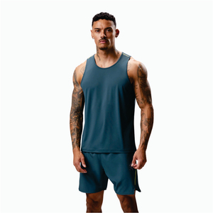 Men's Sleeveless Quick Dry Cotton Gym <b>Stringer</b> <b>Vest</b> Custom Plain Training Tank Top OEM Logo for Bodybuilding Fitness Formal Look - Product Image 2