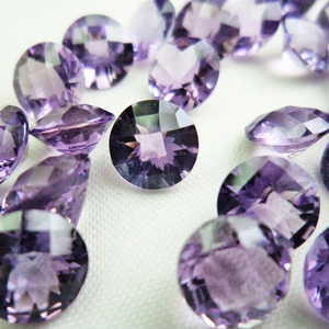 Gemas Sueltas de Amatista Púrpura 100% Natural, Corte Brillante Redondo de 7MM, Tamaño Personalizado a Precio de Mayoreo, Corte Facetado, Gemas PDM - Product Image 2