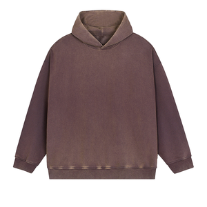 Sudadera con Capucha para Hombre MOVATEXTILE Basics, Lavado Ácido, Invierno, 100% Algodón, Corte Holgado con Bordado 3D e Impresión Digital - Product Image 1