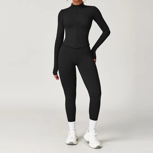 Nuevo estilo, conjunto de Yoga para mujer, transpirable y ligero, para gimnasio, ropa deportiva, patrón sólido, conjunto de Yoga de alta calidad - Product Image 4