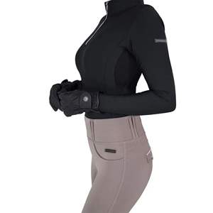 Nueva camisa de equitación con media cremallera para mujer, ropa ecuestre elegante de manga larga con capa Base ecuestre, Tops - Product Image 5