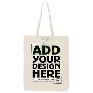 Eco Cotton <b>Tote</b> Bag Open <b>Zipper</b> Closure Personalized Custom Design Reusable Shopping Bag for Birthdays Weddings Embroidery - Product Image 1