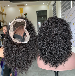 Fournisseur de perruques perruques de cheveux humains pleine dentelle perruque de cheveux transparent en gros os droit, vague d'eau - Product Image 6