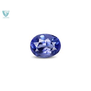 Piedra de Zafiro Azul Natural Facetada - 2.55 Quilates, 8mm de Altura, 1mm de Orificio, 1.5mm de Tamaño, 1ct de Peso, Tratada Térmicamente, Cristal/Vidrio de Lujo de 10mm - Product Image 1