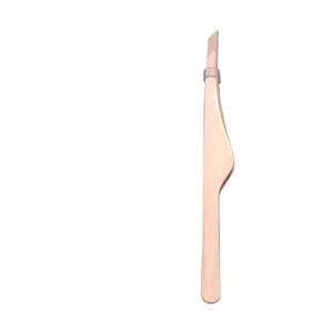 Pince à cils en acier inoxydable Volume Slim Straight Private Label Heavy Duty Eyelash Tweezer - Product Image 5