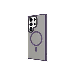 Coque Netzy 14 Plus pour Magsafe pour Galaxy S24 Ultra, coque rigide en PC, compatible avec la charge sans fil, coque arrière, givrage lilas, coque de téléphone portable - Product Image 4