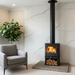 Tubo de Chimenea de Acero Inoxidable de Doble Pared con Aislamiento para Quemador de Leña de Alta Eficiencia, para Sistema de Escape de Chimenea - Product Image 1