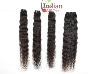 Paquets de cheveux humains vierges bruts non transformés de la meilleure qualité de l'Inde Extensions de cheveux du temple indien du sud Cheveux cuticules ondulés naturels - Product Image 2