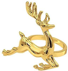 Juego de Anillos para Servilletas de Latón de Primera Calidad con Diseño de Ciervo, Decoración de Mesa para Comedor, Bodas, Fiestas, Hoteles, Restaurantes y Uso Doméstico - Product Image 2