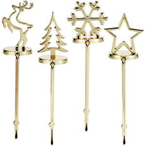 Set of 4 <b>Christmas</b> Decoration Stocking Hanger <b>for</b> Mantel Stocking Hooks Mantle Stocking Holders Hanger <b>for</b> Hot Sale - Product Image 3