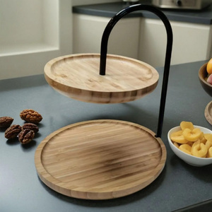 Support à boissons en bambou noir de luxe, organisateur de table multifonctionnel et écologique - Product Image 2