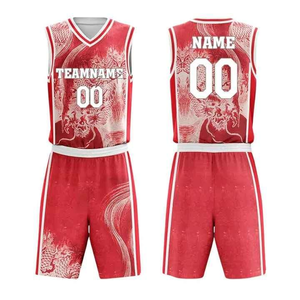Conjunto de ropa de baloncesto Premium para adultos impreso elaborado con mezcla de poliéster suave para una práctica cómoda durante todo el día - Product Image 5