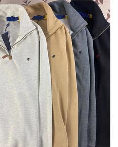 Embroidered logo Trendy Luxury Designer Pullover Sweatshirts Oversized <b>Crewneck</b> with Zipper Custom Logo Print Long and 2XL Size - Product Image 1