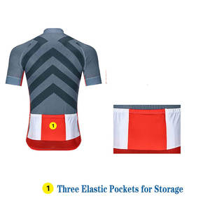 Conjunto de Jersey y babero de ciclismo transpirable con tiras reflectantes para montar en bicicleta de noche Conjunto de Jersey y pantalones cortos de ciclismo Premium - Product Image 2