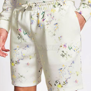 Wholesale 100% Cotton Men's Sportswear Set Fashionable Long Sleeve <b>Hoodie</b> & Shorts with Solid Pattern - Product Image 3