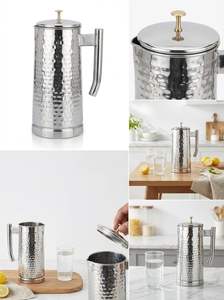 เหยือกสแตนเลสสำหรับใช้ในชีวิตประจำวัน ออกแบบมาเพื่อใช้เสิร์ฟน้ำ น้ำผลไม้ เครื่องดื่ม ปลอดภัยสำหรับเครื่องล้างจาน เป็นมิตรกับสิ่งแวดล้อม เหมาะสำหรับพื้นที่รับประทานอาหาร - Product Image 3