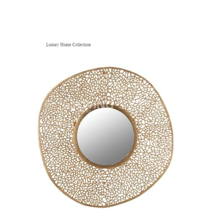Metal Iron Wall <b>Mirror</b> With Eye Shape <b>Gold</b> Color Large Shape Bathroom and Living Room Decorative Wall <b>Mirror</b> Supplies - Product Image 3