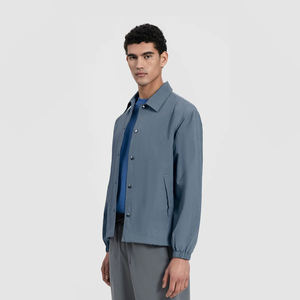 Veste d'entraîneur pour homme avec logo personnalisé en gros, de haute qualité, décontractée, d'hiver, avec col montant, veste d'hiver longue - Product Image 4