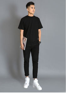 Nueva Camiseta de manga corta de algodón puro para hombre, camiseta en blanco de Color sólido para hombre, camiseta para hombre, camiseta para hombre - Product Image 2