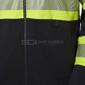 Sudadera de Seguridad de Alta Visibilidad con Franjas Reflectantes y Múltiples Bolsillos con Cremallera, Ropa de Trabajo de Alta Visibilidad - Product Image 5