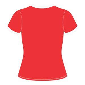 HBCU Educated Women Chenille Contrast Trim Ringer T Shirt Red with White Embroidered Letters Cotton Collegiate <b>Pride</b> Apparel - Product Image 3