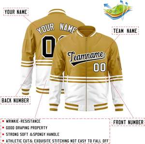 Veste universitaire zippée personnalisée de haute qualité avec corps en laine et manches en cuir Marque personnalisée OEM - Product Image 3