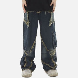 กางเกงทรงหลวมแบบมีซิปสำหรับผู้ชายกางเกงทรงหลวมน้ำหนักเบาทำจากโรงงานผ้าฝ้ายทำจากวัสดุผ้าคอตตอน - Product Image 3