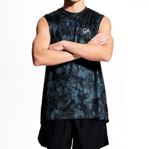 เสื้อกล้ามของผู้ชายเสื้อรัดกล้ามเนื้อแบบกำหนดเองสำหรับออกกำลังกายทำจากโพลีเอสเตอร์สำหรับใส่ไปยิม - Product Image 5