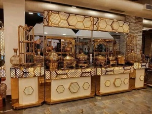 Puestos de catering para bodas con borde étnico | Mostrador de buffet tradicional | Exhibición decorativa de Alimentos | Configuración de servicio de eventos personalizados - Product Image 4