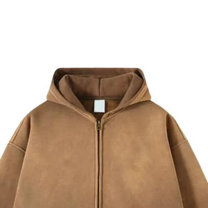 Sweats à capuche zippés pour hommes d'hiver, style streetwear, sweats à capuche surdimensionnés personnalisés pour hommes, sweats à capuche zippés délavés à l'acide, quantité en gros en MOQ BAS - Product Image 4