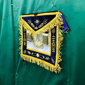 Delantal Masónico Bordado a Mano para Past Maestro de Gran Logia, Color Morado-HSE - Product Image 4