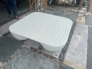 DISEN FURNITURE New Fibreglass Quad Coffee <strong>Table</strong> <strong>Modern</strong> Tea square <strong>Table</strong> for Living Room in White Color - Product Image 3